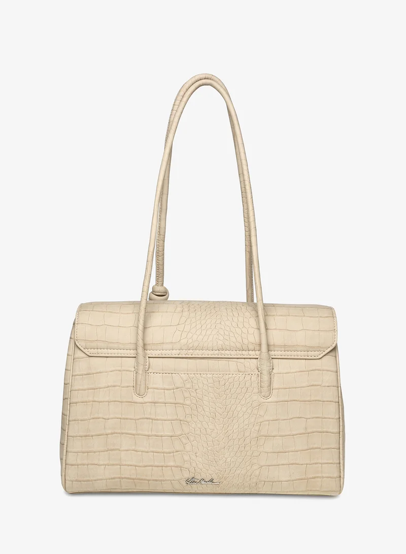 ستيف مادن حقيبة كروس بودي جلد صناعي بنمط تمساح وحصى